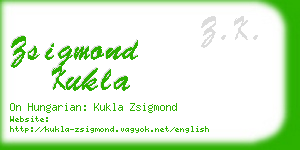 zsigmond kukla business card